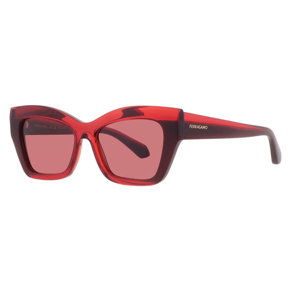 Ferragamo Red Cat Eye Ladies Sunglasses #265785F84B